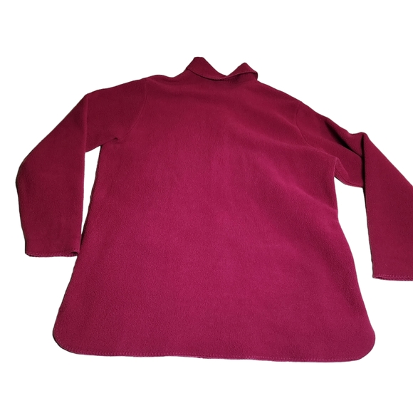 L.L. Bean Women's Red Button Up Cardigan Jacket Size Large B7 - Picture 2 of 6